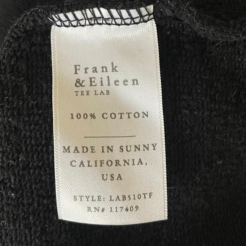 Frank & Eileen Patrick Popover Henley Black Triple Terry Large Quiet Luxury - Picture 13 of 13